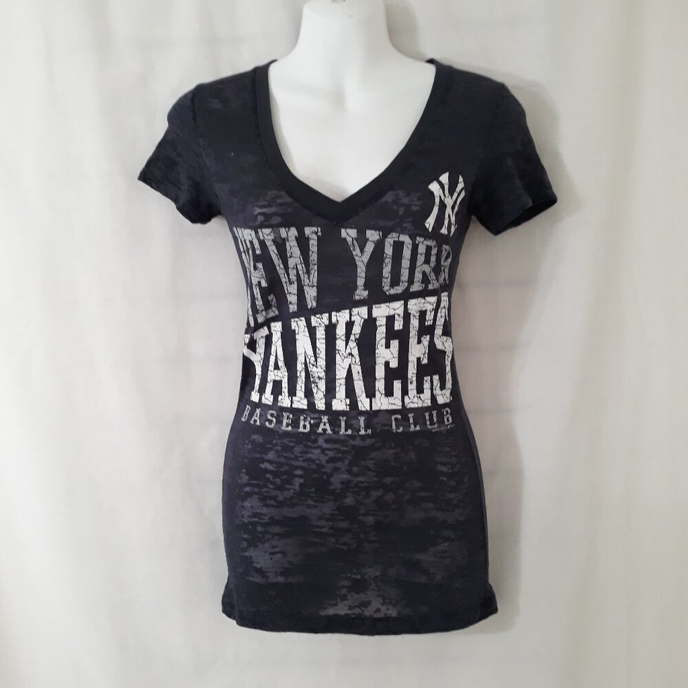 NY Yankees Tee - Burnout Knit - Size XS - NEW without Tags